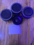 Blue Purple Automotive tire Paint Wood